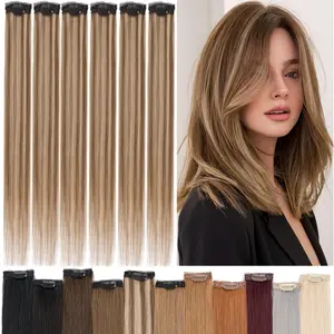10in-14in Clip in Hair Extensions Real Human Hair 6PCS  6CLIPS Lace Weft Remy Hairpieces for Women Adding Volume Daily Use