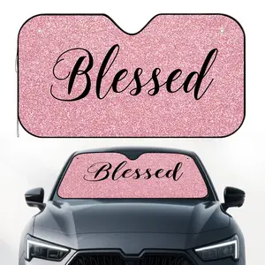 1pc, Shimmering Pink Elegance Print Car Windshield Sun Shade, Folding Sun Visor for Vehicle, Great for Keeping Your Car Interior Cool, Perfect for Weekend Adventures and Parking Situations