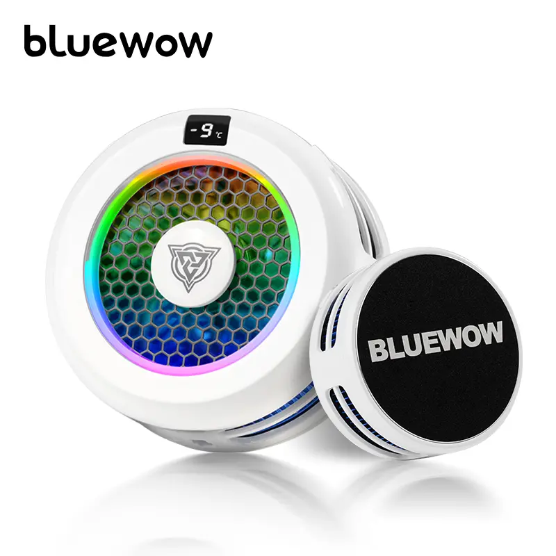 BlueWow X300 Cellphone Cooler Kit - ABS, Magnetic Snap-On & Clip-On Fan, RGB Lights, 3-Speed Smart TEC System, Smart Modes, USB Port Connectivity, iPhone Gaming Accessory, Black Mobile Trigger (CODM, PUBG Mobile)