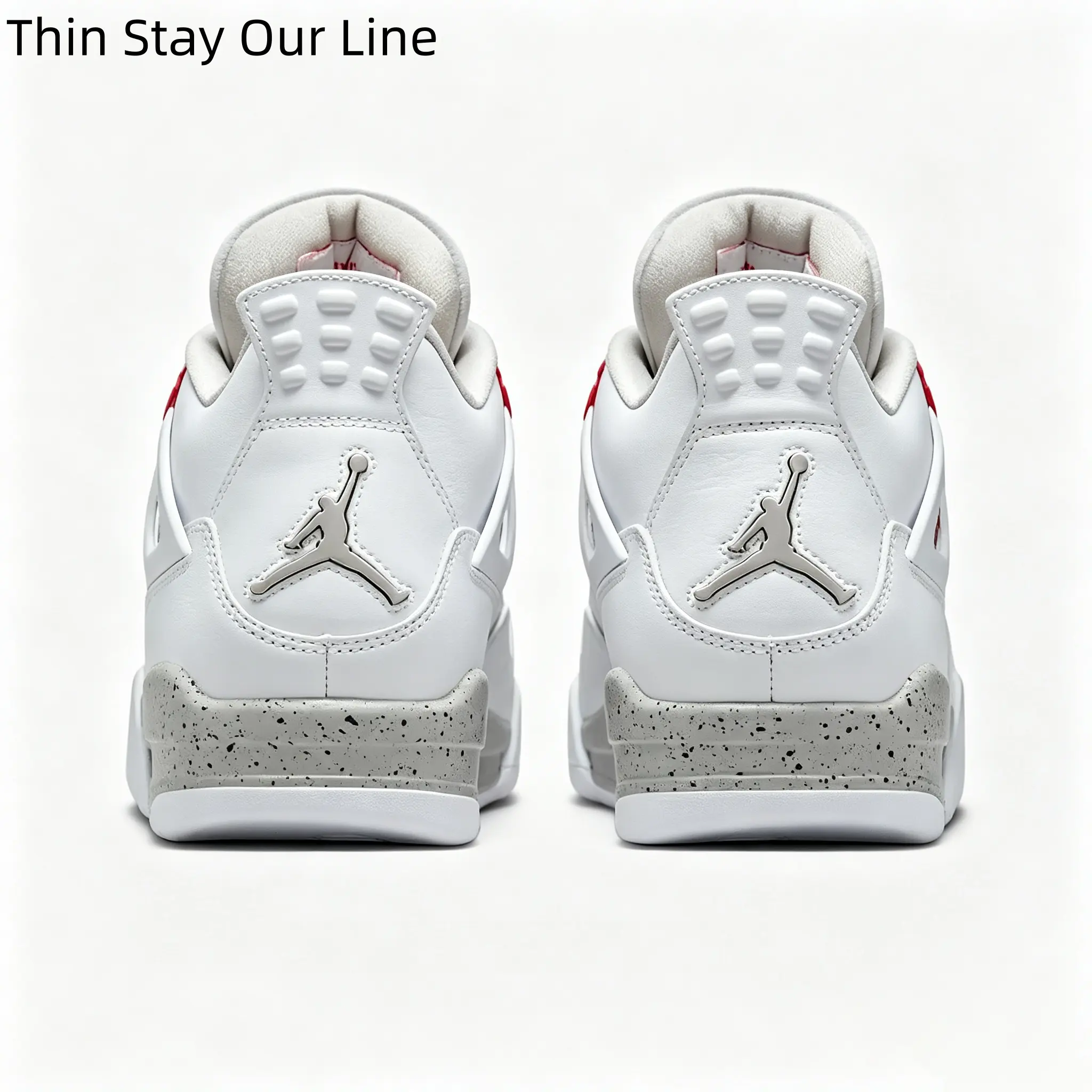 Vintage Silhouette High Top Sneakers White Cement Speckled Grey Red Colorway Lightweight Streetwear Shoes For Men & Women