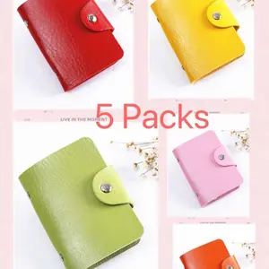 5 packs Credit Card Debit Card Membership Card Holder 10 Clear Pockets for Each