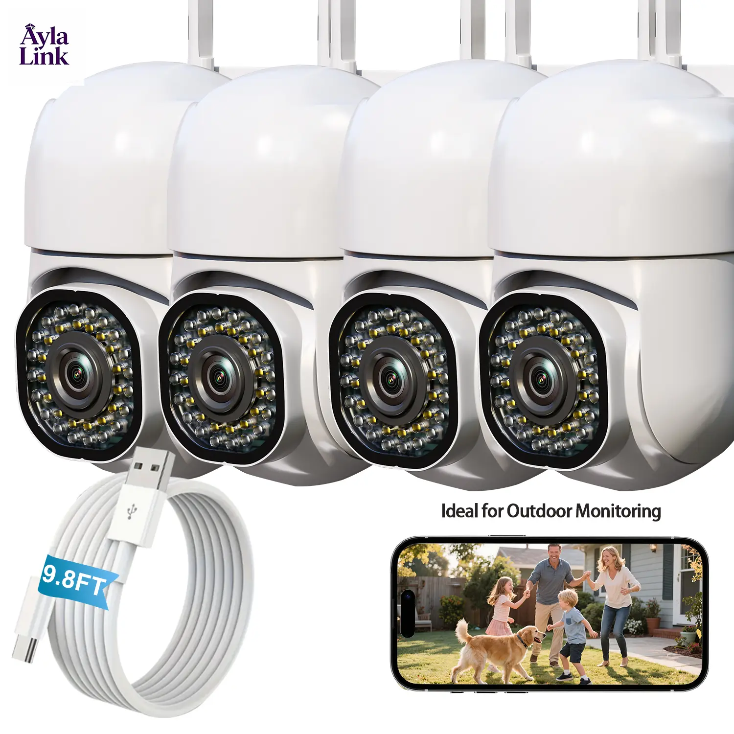 4pcs + Extension Cable