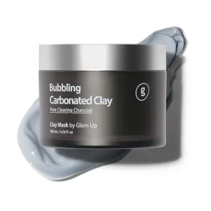 GLAM UP Clean Bubbling Carbonated Clay Mask for Face Purifying- Blackhead Remover, Peel Off, Pore Clearing (135ml)