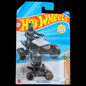 Hot Wheels 2025 Tesla Cyberquad #82 Black HW Dirt Series 4/10 New Model Diecast Collectible Diecast Metal Car