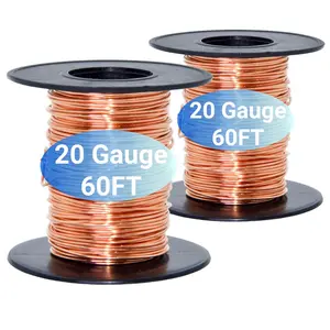 120  20 Gauge 99.9% Pure Soft Copper Wire for Electroculture Gardening, lants Supplies, Beading,Science Projects,DIY Artwork, Making,Craft Pure Bare Copper Wire,2Rolls