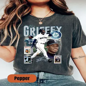 Ken Griffey Jr Tribute Vintage Shirt, Retro Baseball Graphic Tee, Unisex Comfort Colors T-shirt, Gift for Fan.