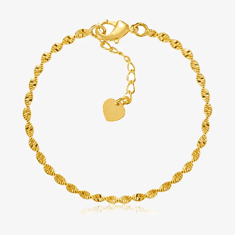EVRY JEWELS Gold or Silver Plated Women's Waterproof Don't Get It Twisted Bracelet