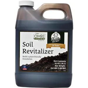 Farmer’s Secret Soil Revitalizer (32oz) - Organic (OMRI Listed) Dirt Health Booster - Liquid Compost Soil Amendment - Activated Humic Acid - Great for Fall Application