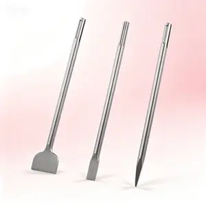 3-Piece Masonry Concrete Drill Bit Set with SDS Max Shanks, 18-Inch Flat Point Scaling Chisels for Rotary Hammer Drill, 40Cr Steel Construction Tool Kit for Brick Stone Concrete, Heavy Duty Demolition Chisel Set, Reusable and Durable Home Improvement Tool