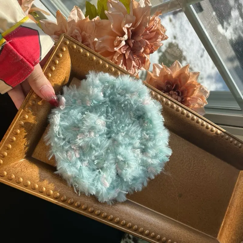 Artivelle Handmade crochet hair scrunchie [Cotton Cloud]