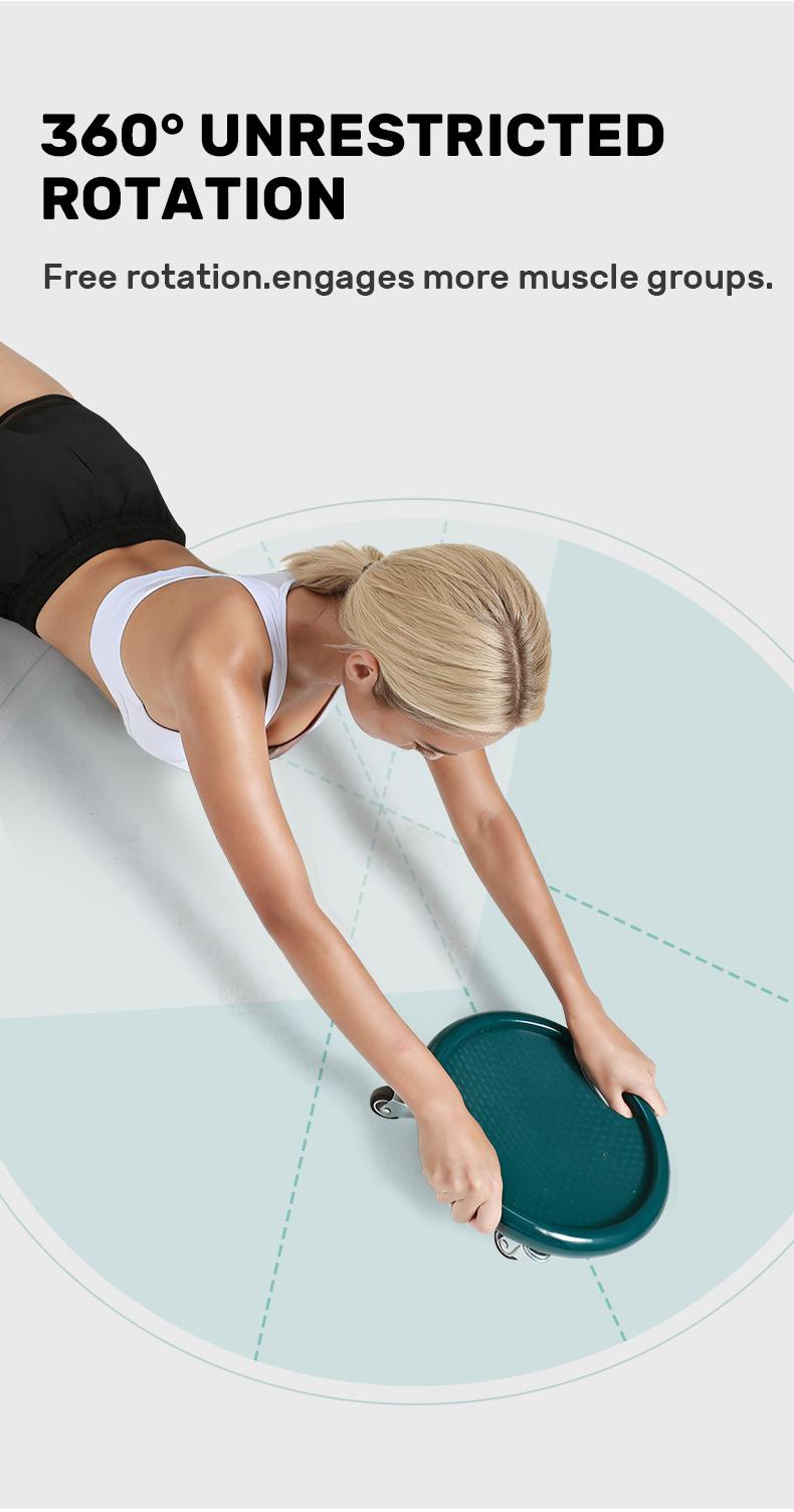 LEXI PRO Silent 4-Wheel Ab Roller for Defined Abs - Home Fitness Equipment with Universal Wheels for Men & Women - Build Strength & Core Muscles