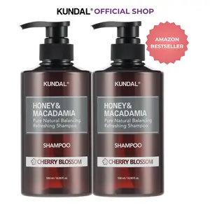 KUNDAL Honey & Macadamia Shampoo Duo (33.8 fl.oz. Total)- Sweet Cherry Blossom Scent | K-Beauty Viral Hair Care