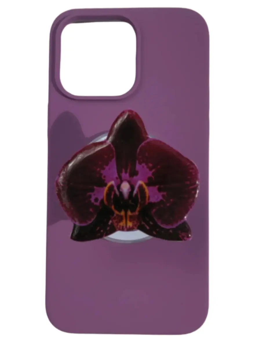 Rainbow Summer Velvet Dusk Orchid Blossom Flower Magnetic Pop Socket Phone Grip Summer Szn Tropical Flower Floral Vibrant Color Phone Grip Popsocket