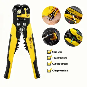 【Summer Vibes】3-in-1 Wire Stripper Multi-Tool, Professional Heavy-Duty Forged Steel Electrical Tool with Precision Stripping, Cutting, Crimping 10-24 AWG Terminals, AWG Support and Side Cutter Plier tiktokshopspringglowup,summervibes