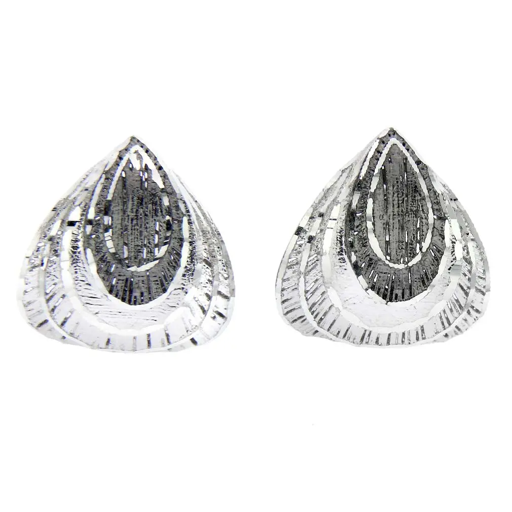 Women's Glass Of Venice Italian Fan-Shape Sterling Silver Earrings - Handmade Craft, Filigree Detail, 3/4 Inch, Ideal for Anniversary, Beautiful Presentation