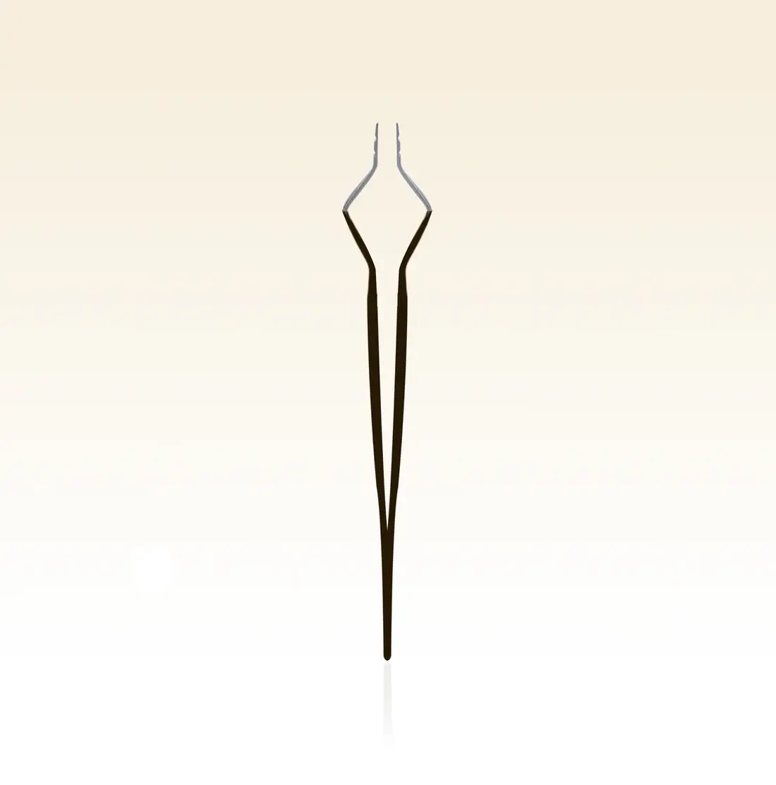 TAFFEAY TA-02 Isolation Tweezer for Lash Extensions, Professional Cosmetic Tool with Fine Tip, Durable Stainless Steel, Non-Slip Green Fiber Coating