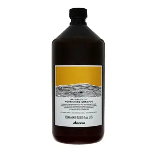 Davines Nourishing Shampoo Liter - 1000ml Hydrating Formula with Vegetal Keratin & Rice Proteins for Dry Damaged Hair Care