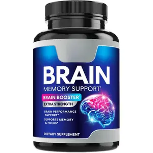 Brain Support Supplement with Triple Strength Nootropics for Focus Memory and Mental Clarity, Cognitive Booster with Bacopa Phosphatidylserine and DMAE for Enhanced Daily Performance