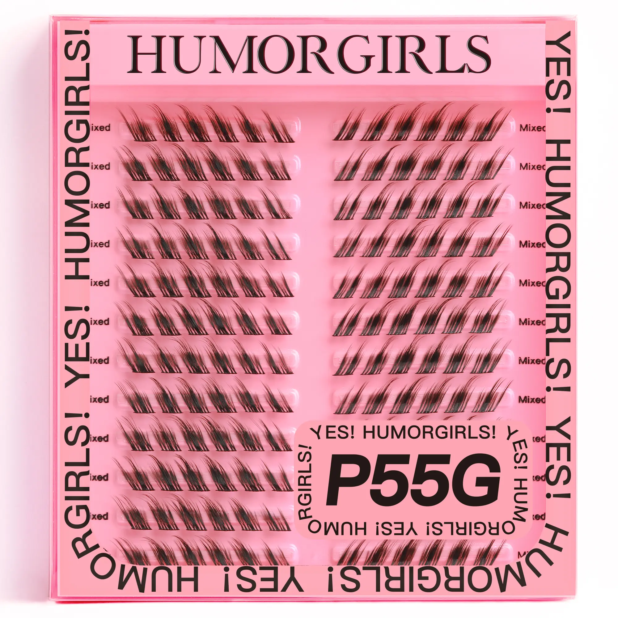 HUMORGIRLS P55G individual false eyelashes Fox style oblique lengthen