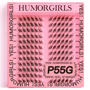 HUMORGIRLS P55G individual false eyelashes Fox style oblique lengthen