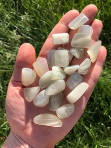 Green Moonstone Tumbled Stone - Polished Moonstone Crystal