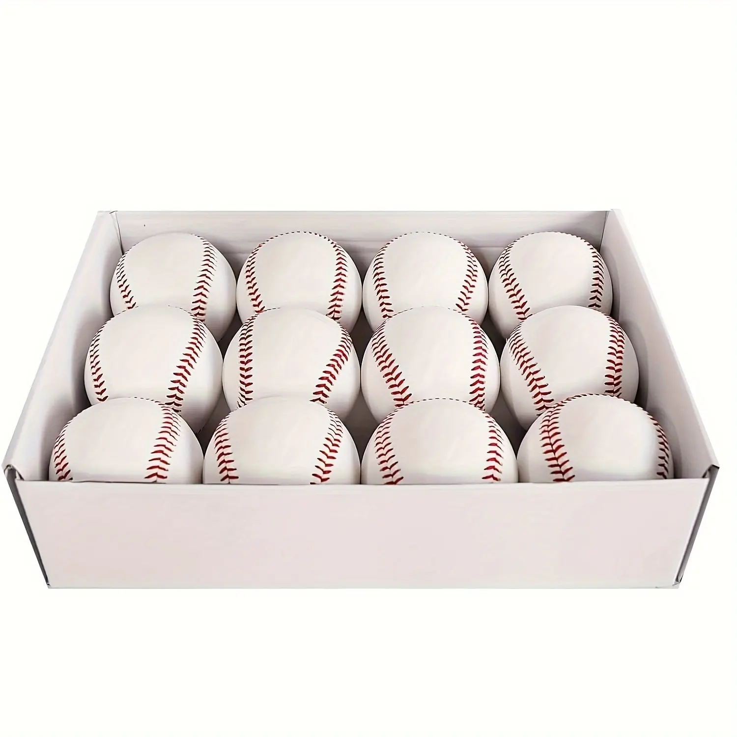 12pcs Premium Standard Size Baseballs - Unmarked Training Essentials for Batting, Fielding, Hitting, Pitching Practice - Durable Wooden Construction for Adults and Youth