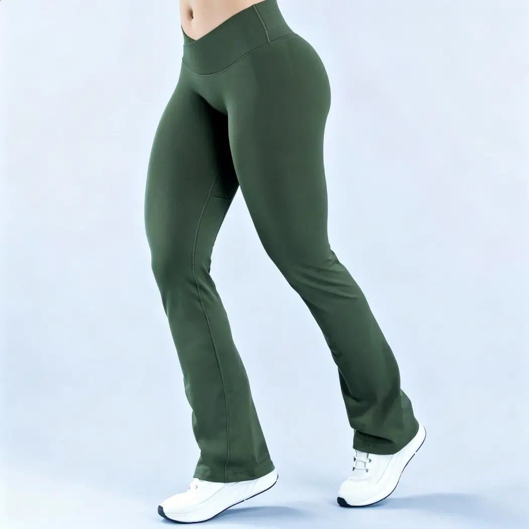 Willow Green Flare Leggings 
