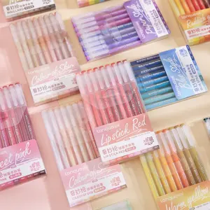 9 Colors Gel Pen Set for Journaling Writing Drawing, Fine Tip Pens with Highlighter for Note Taking, Planner Supplies, 0.5mm Ink Colors, Art Markers