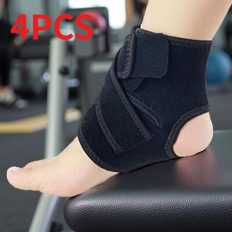 Ankle Brace Support for Men and Women - Compression Support for Sprained Ankle - Open Heel Foot Adjustable Straps for Recovery - Achilles Tendon Support Stabilizing Bandage 4 Pack Ankle Brace Support for Men and Women - Compression Support for Sprained Ankle - Open Heel Foot Adjustable Straps for Recovery - Achilles Tendon Support Stabilizing Bandage 4 Pack