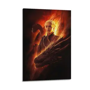Daenerys Targaryen Canvas Painting Oil Painting Wall Art Canvas Poster Decorative Painting Corridor Decoration Home Ornaments Photo Artistic Room Print