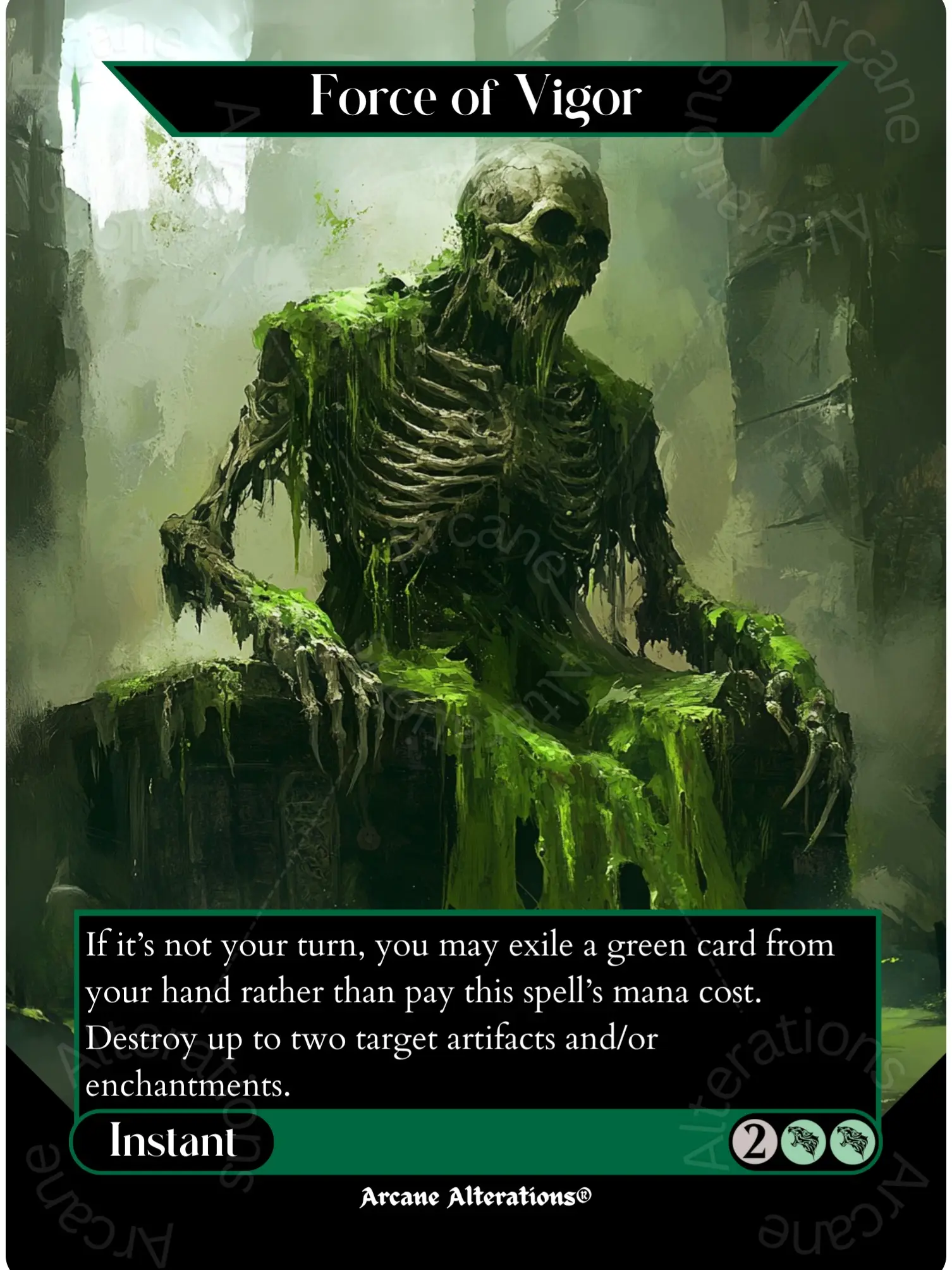 Force of Vigor - Full Art Altered Art Custom Proxy Card