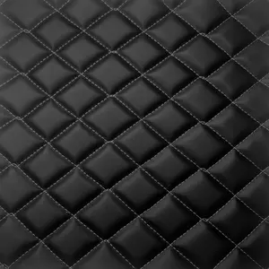 Diamond Quilted Foam Backed Faux Leather Vinyl Fabric