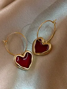 Fashionable Heart Decor Dangle Earrings, Casual Chic Earrings Jewelry for Women, Trendy Jewelry Gift for Party and Daily Life, Elegant Minimalist Earrings