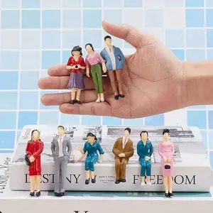 Valentine's Day Birthday Party Gift Train Scene Scale Model Character Building Sitting Passengers Painted Dolls Collectible Figu