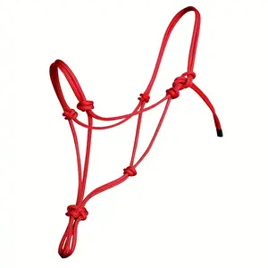 Rope Halter for Horses - Super Sturdy Durable Horse Rope Training Halter with 2 Knot 0.3 inch Stiff Halter Cord