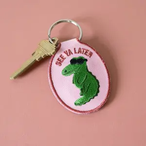 Later Gator Embroidered Keychain