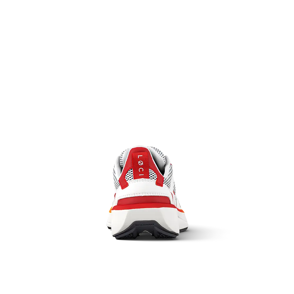 LØCI - VØLT - WHITE/RED/YELLOW - Vegan Sneakers – Made from