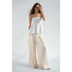 H&M Wide satin trousers