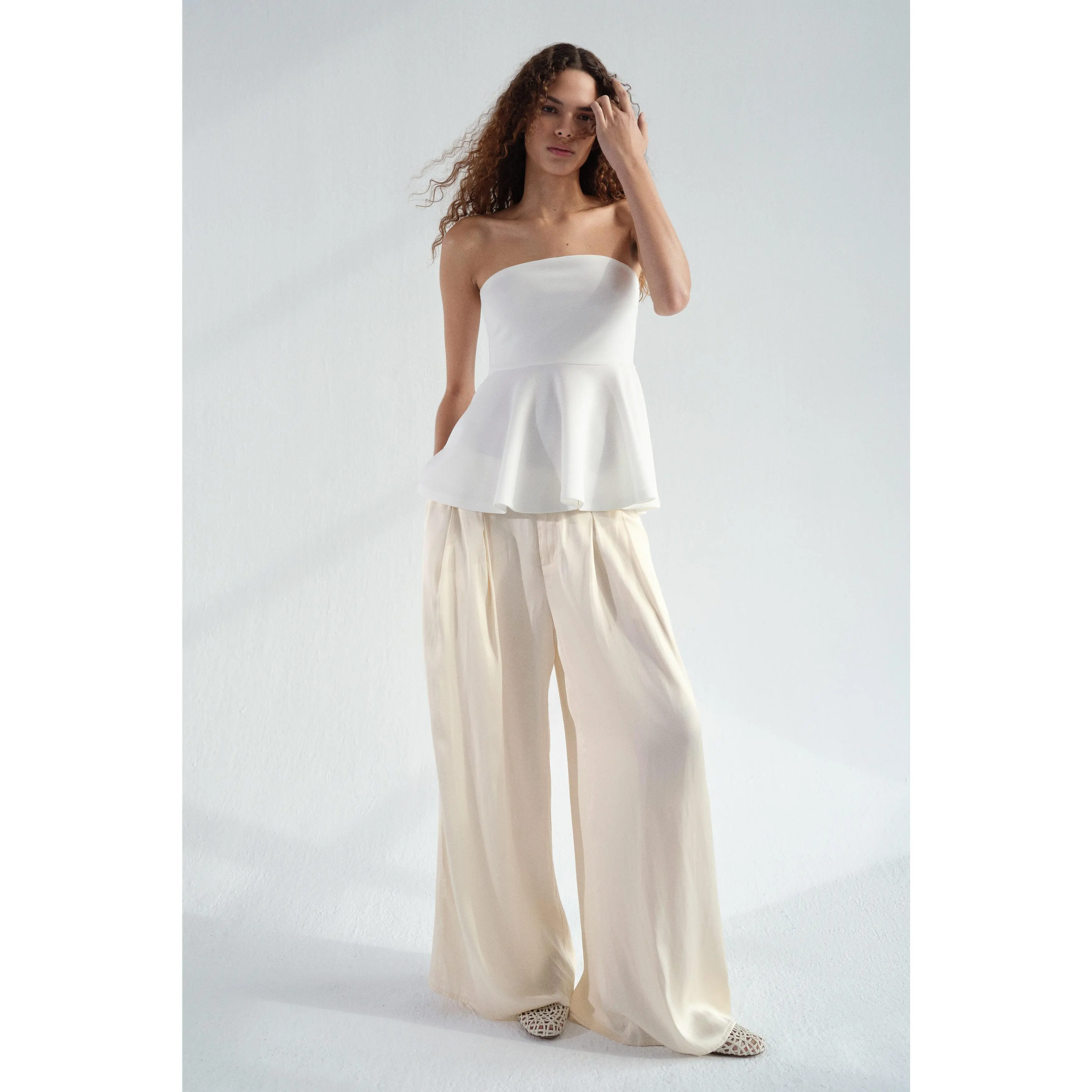H&M Wide satin trousers H&M Wide satin trousers