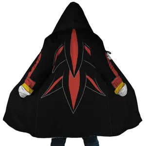 Shadow Sonic Dream Cloak Coat, Cartoon Cosplay Men's Women's Hooded coat, Fleece Jackets Coats, Gift For Men And Women