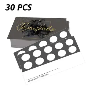 German Bonus Card Set, Stamping Reward Cards, Customer Loyalty Collectible Cards, 9x5.4cm, Ideal for Rewards, Feedback, Incentives, Events