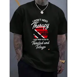 100% Cotton Caribbean I Trinidad And Tobago Flag I Trinidad And Tobago T-Shirt Women's Men's Graphic Tee Causal Tops Fashion