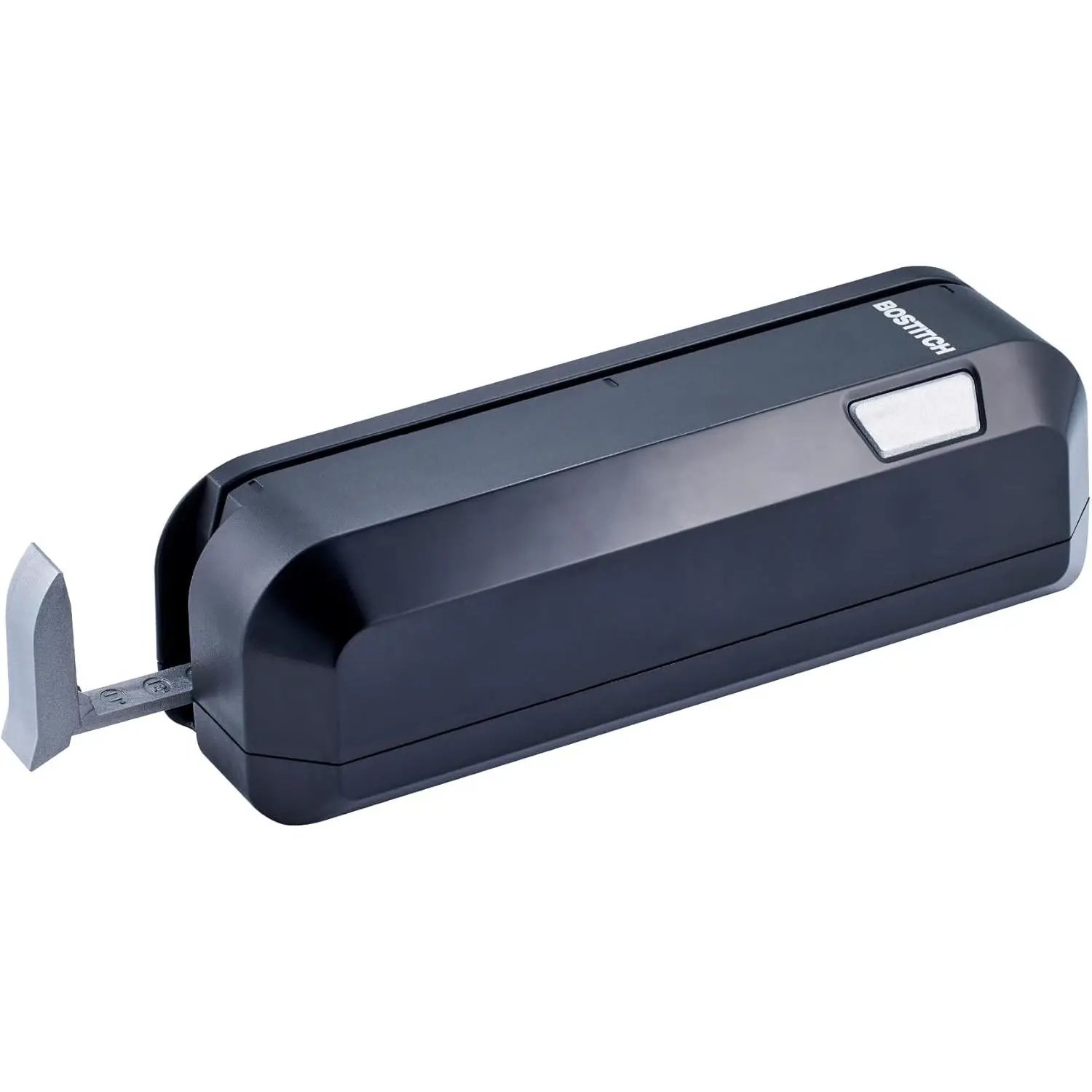 Bostitch Office Electric 3-Hole Punch (EHP20-BLK) - Durable Steel Punch Heads, 20-Sheet Capacity, Dual Paper Loading, Jam-Free, AC/Battery Powered, Adjustable Guide, Compact Modern Black, Easy Clean Chip Drawer, Space-Saving for Classroom