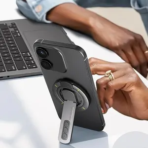 Magnetic    Ring  for  Grip with 360° Rotation Stress Relief   Removable  Grip heavy duty phone adjustable neck holder