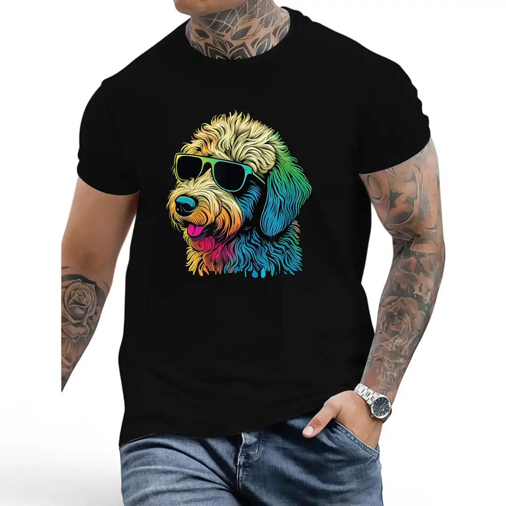 Dad Mom Cool Dog Sunglasses - Goldendoodle Men Women T-Shirt