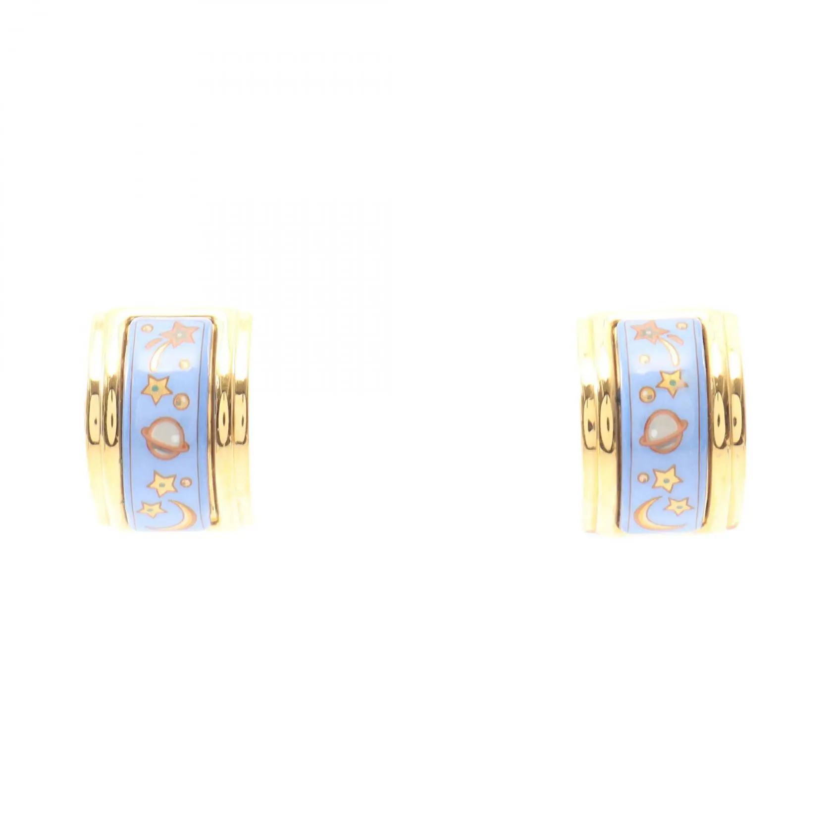 Pre-owned HERMÈS Gold-plated Small Leather Goods Hermes Email Earrings