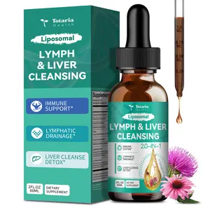 Totaria Strongest Lymph Liver Cleanse Detox, Liposomal Organic Milk Thistle, Echinacea, Artichoke Lymphatic Drainage & Liver Repair Supplement with All Vitamins, 2 Fl.Oz