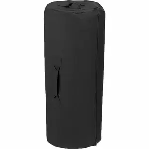 Black - Military Duffle Bag with Side Zipper 21 in. x 36 in. - Cotton Canvas