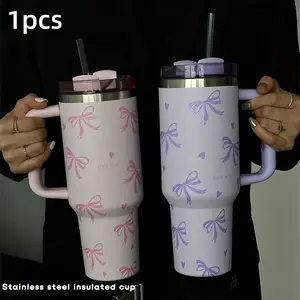 Original Design Stainless Steel Water Cup, 40oz Large Capacity Car Mug, Insulated Travel Coffee Cup for School Office Outdoor Gym Home