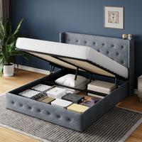 Blue Grey-Button-Tufted Design